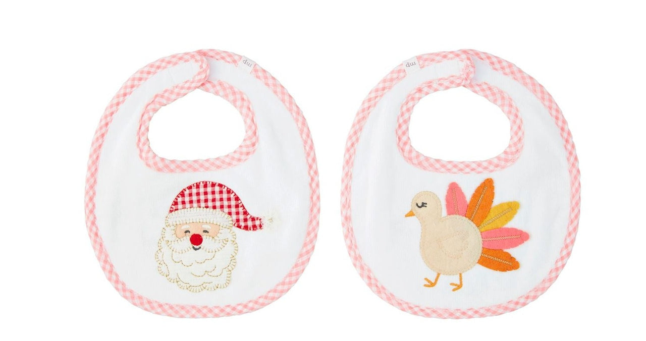 Thanksgiving and Christmas Reversible Bib