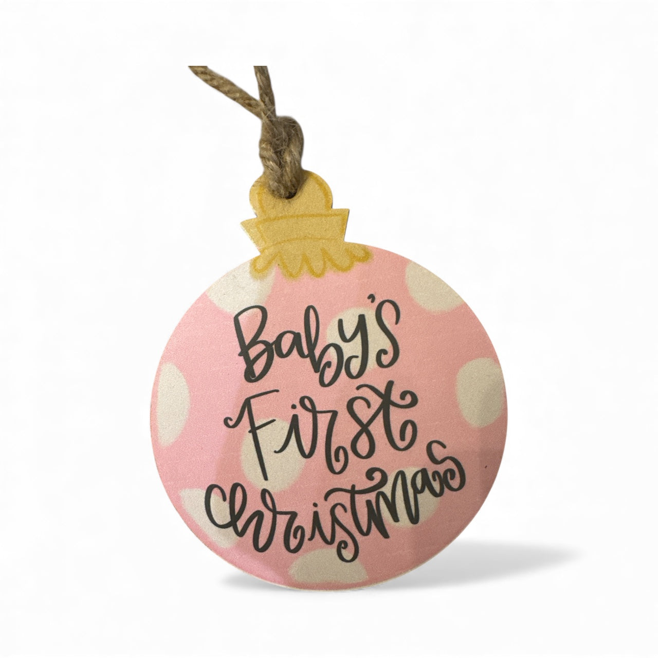 Baby's First Christmas Ornament | Pink or Blue