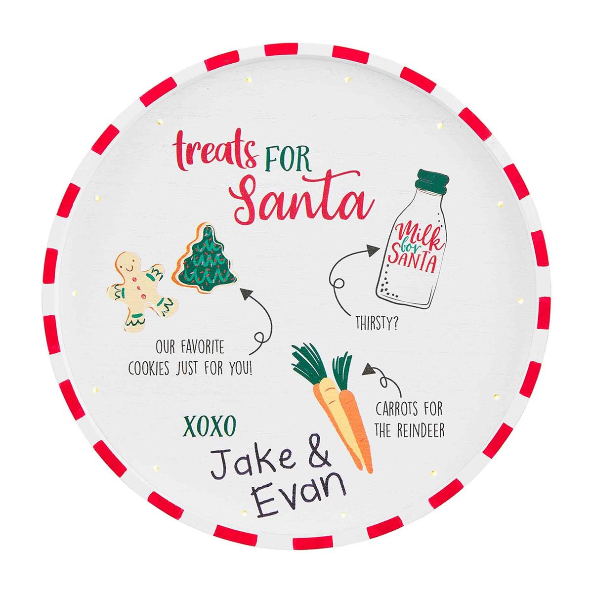 Treats for Santa Light Up Cookie Plate