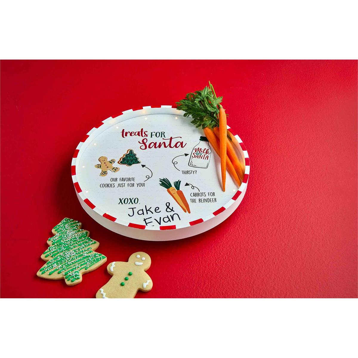 Treats for Santa Light Up Cookie Plate