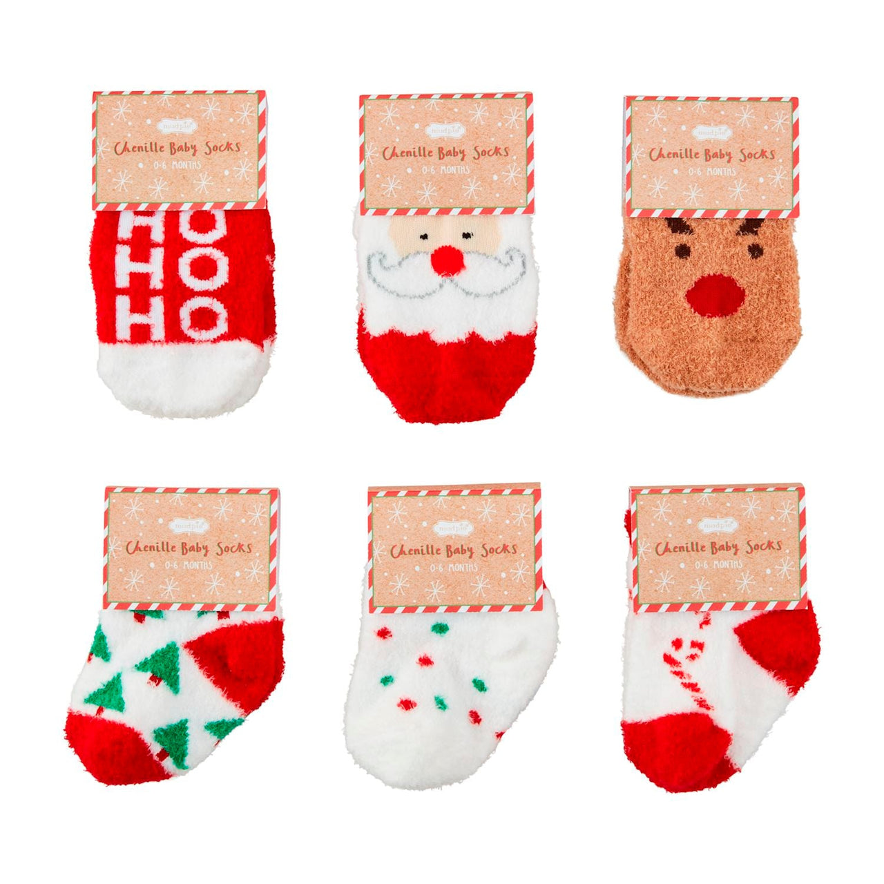 Chenille Baby Christmas Socks