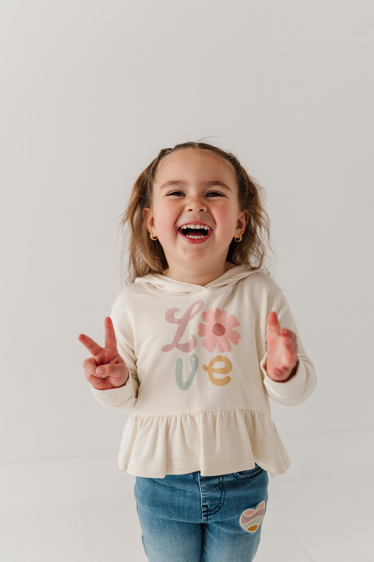 Girl's Peplum Hoodie | Daisy Love