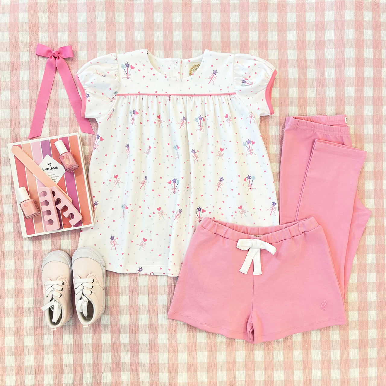 Puff Sleeve Dowell Day Top | Fairy Dust Sprinkles with Romany Rose ** FINAL SALE **