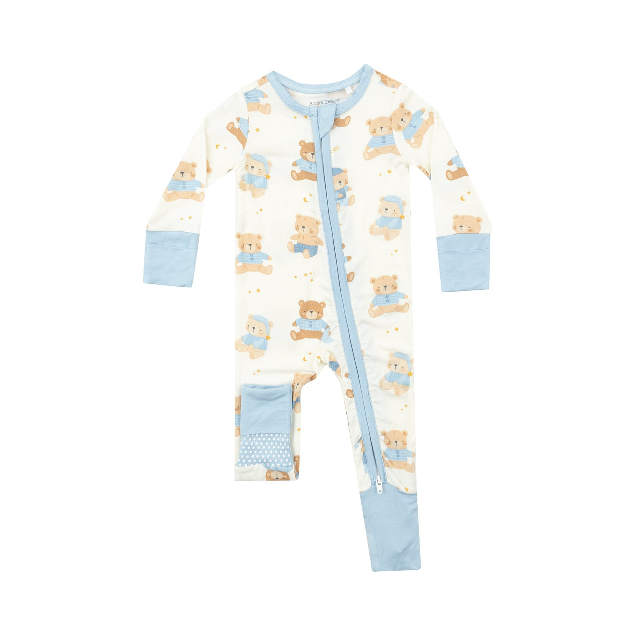 2-Way Zip Romper | Teddy Bears Blue