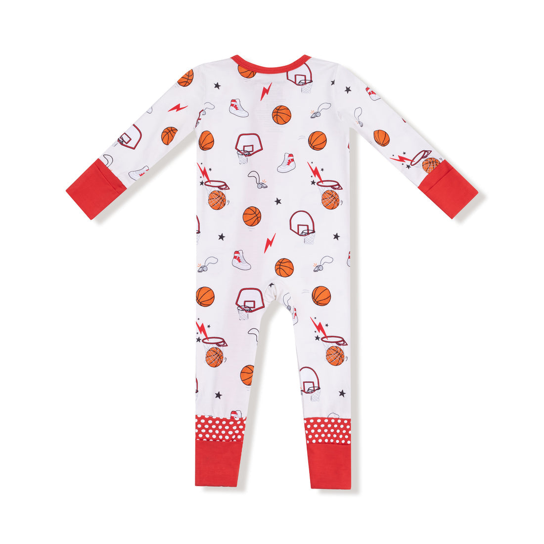 2-Way Zipper Convertible Romper | Basketball