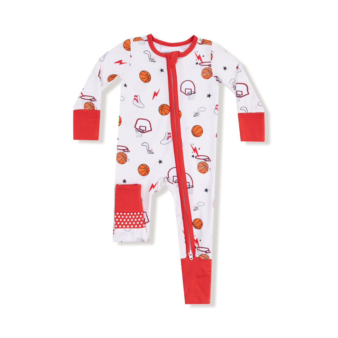 2-Way Zipper Convertible Romper | Basketball