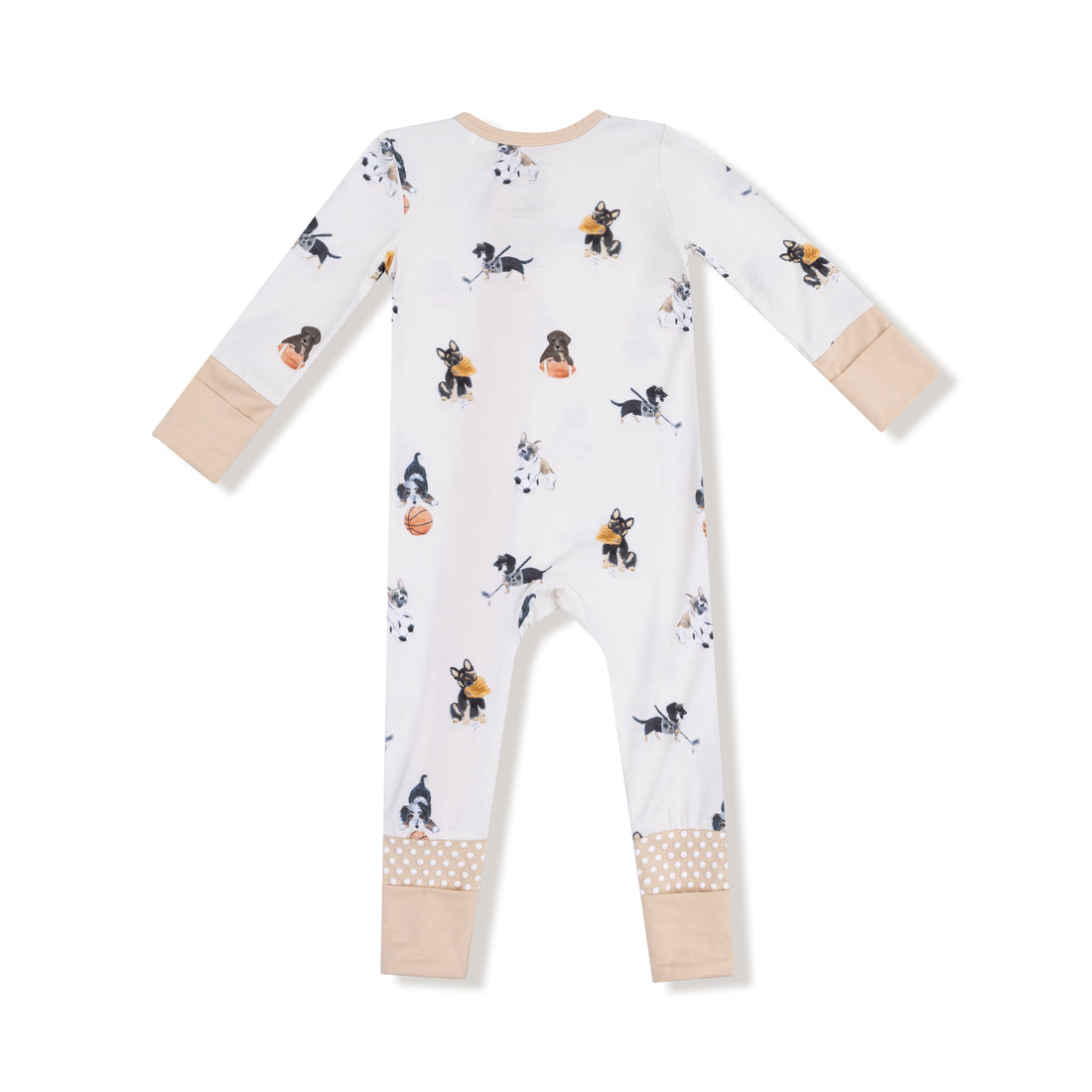 2-Way Zipper Convertible Romper | Sporty Puppies