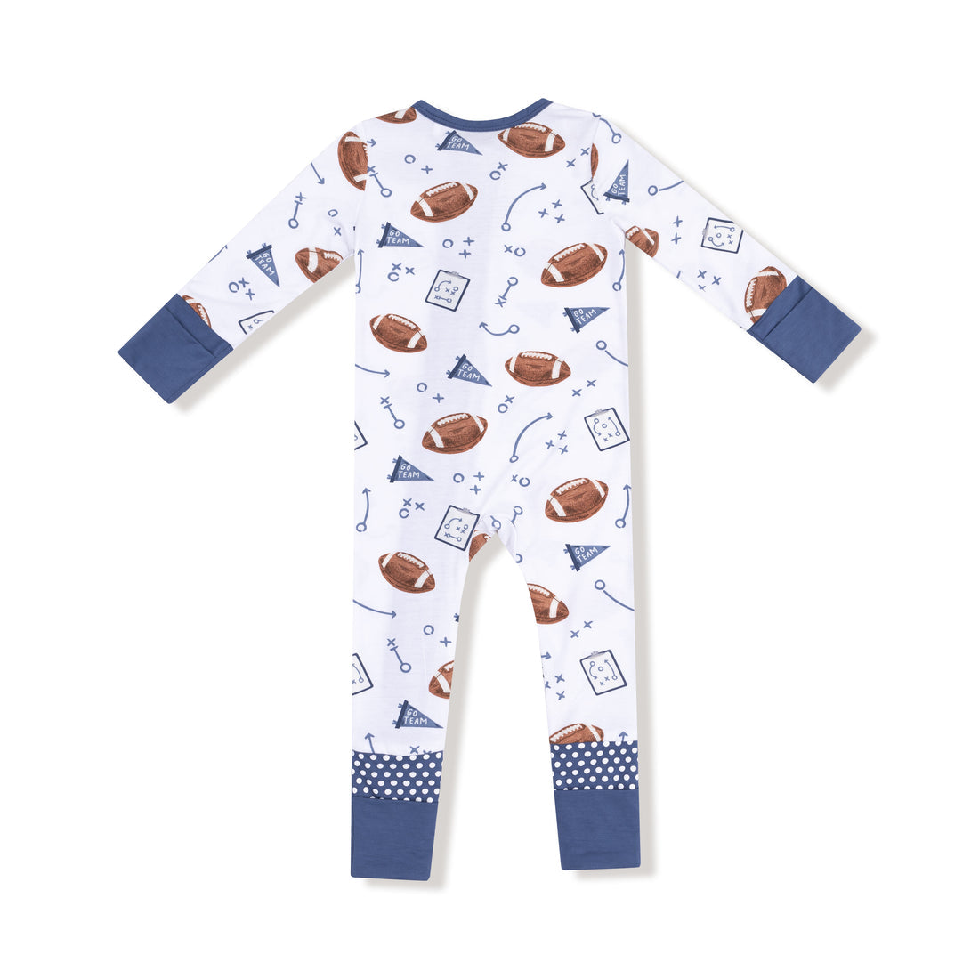 2-Way Zipper Convertible Romper | Touchdown Time - Navy