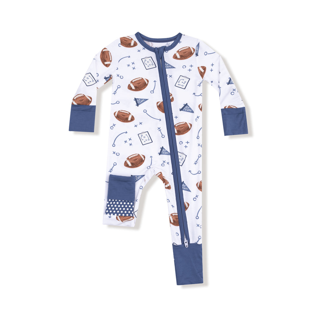 2-Way Zipper Convertible Romper | Touchdown Time - Navy