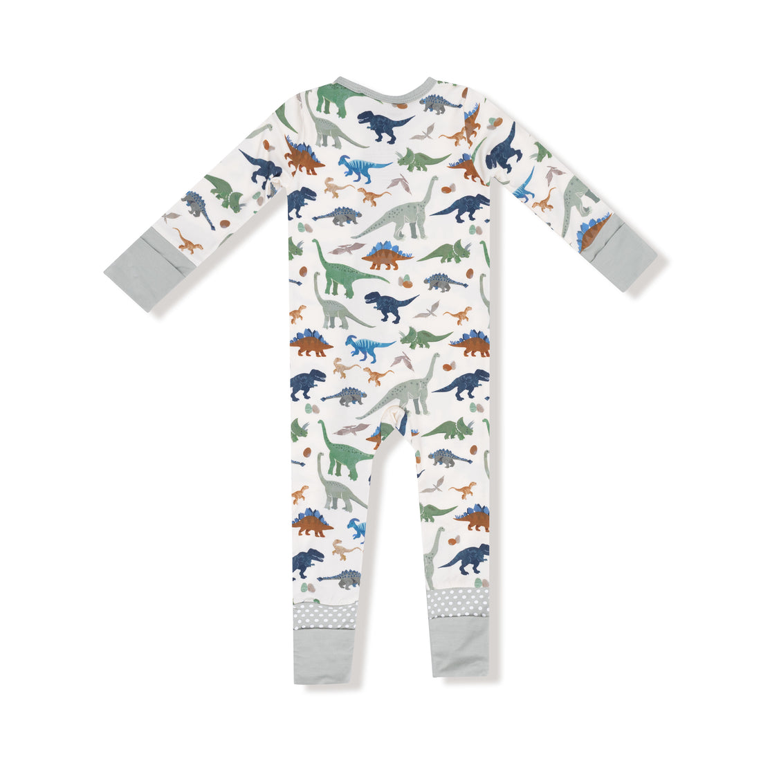 2-Way Zipper Convertible Romper | Washy Dinos