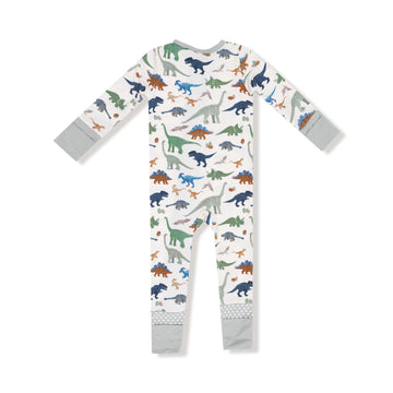 2-Way Zipper Convertible Romper | Washy Dinos