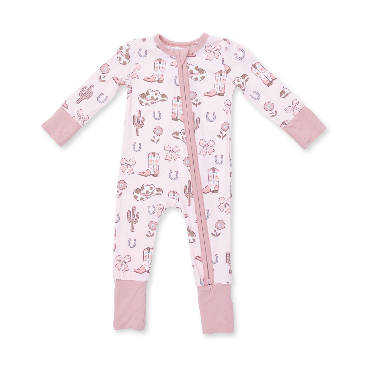 Convertible Zip Romper | Cowgirl Boots and Bows