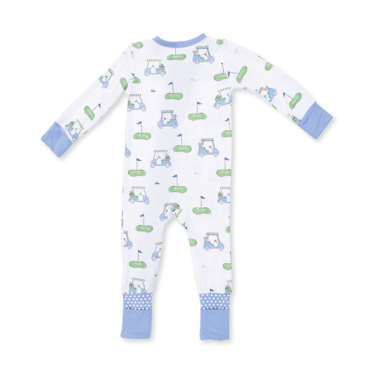Convertible Zip Romper | Golf Carts Blue
