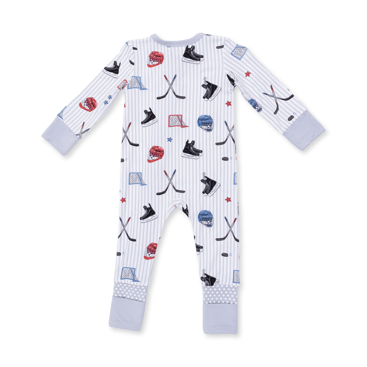Convertible Zip Romper | Hockey Stripe