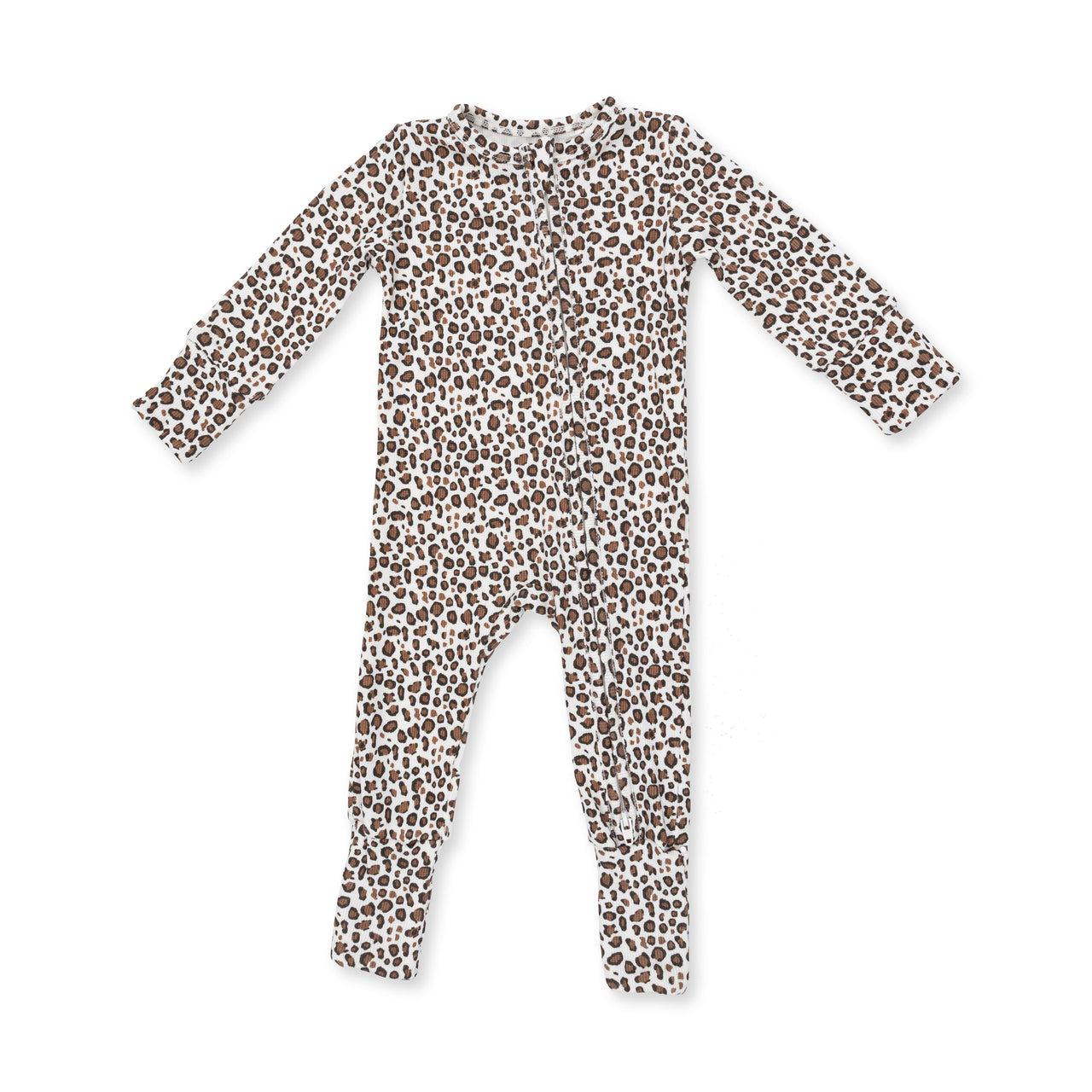 Convertible Zip Romper | Leopard Rib