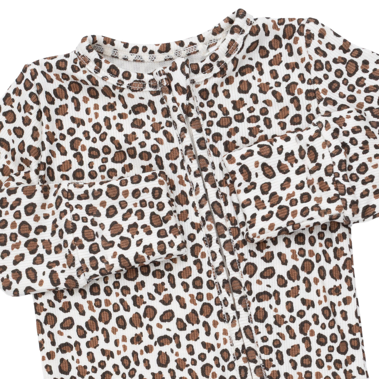 Convertible Zip Romper | Leopard Rib
