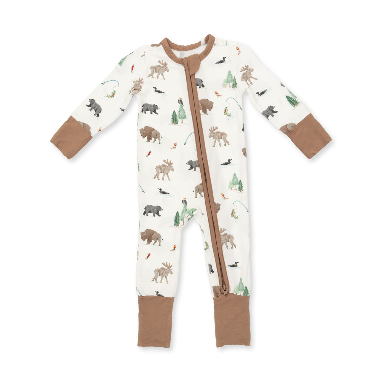 Convertible Zip Romper | Northern Woodland Animals