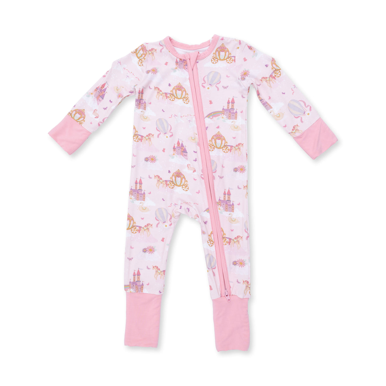 Convertible Zip Romper | Princess Unicorns and Castles