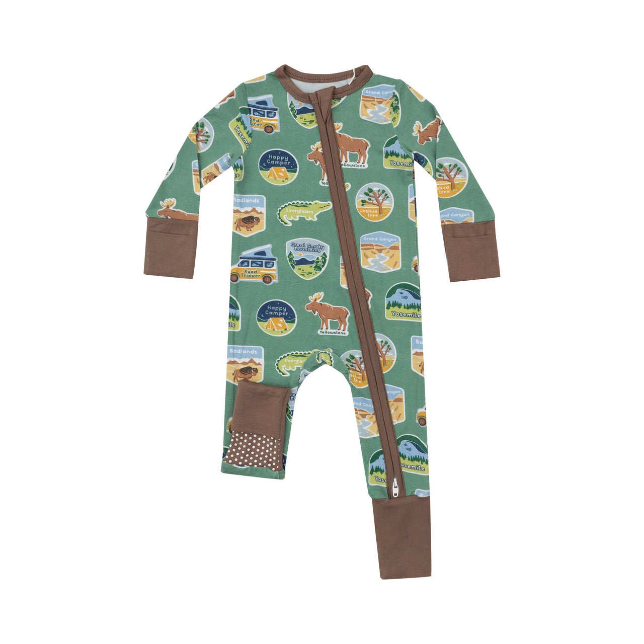 2-Way Zip Romper | National Parks Stickers