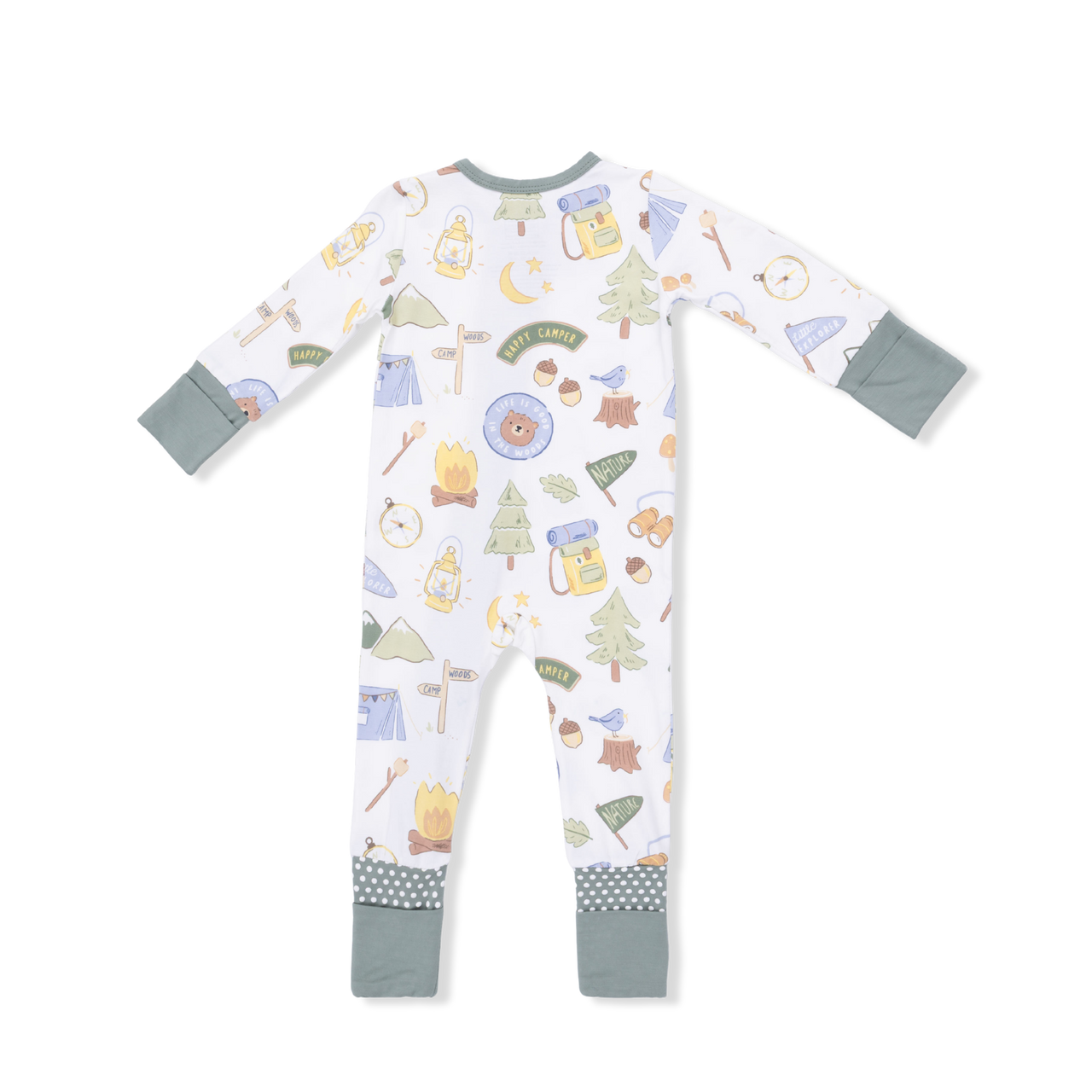 Convertible Zip Romper | Camping Blue