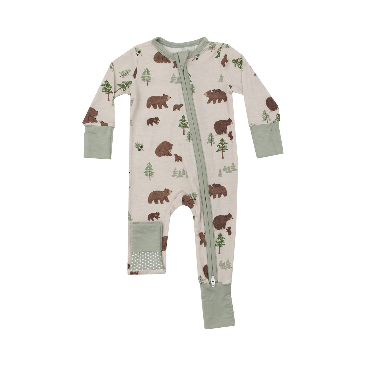 2-Way Zip Romper | Sweet Brown Bears