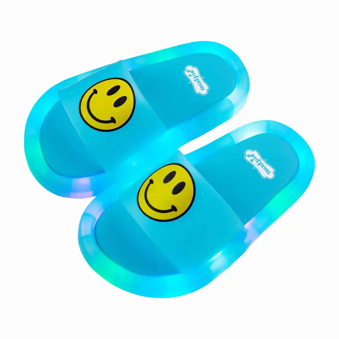 Blue Light Up Smiley Sandals