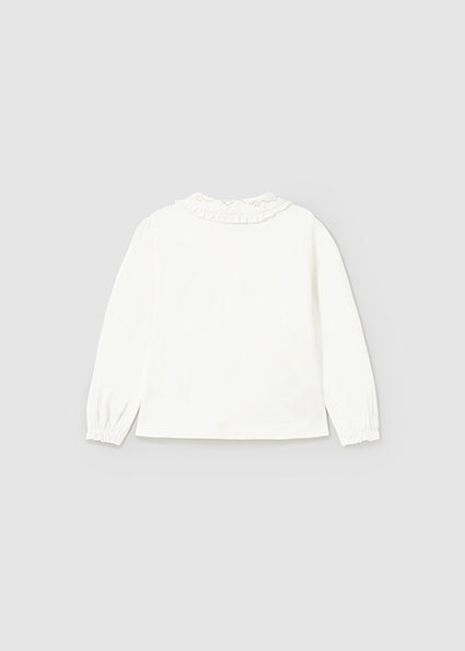 Long Sleeve Basic Polo | White