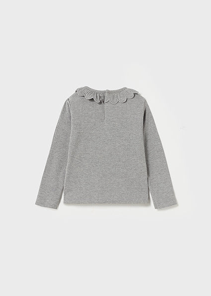 Long Sleeve Rib Knit Shirt | Steel Grey