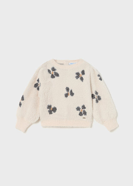 Long Sleeve Jacquard Sweater | Chickpea
