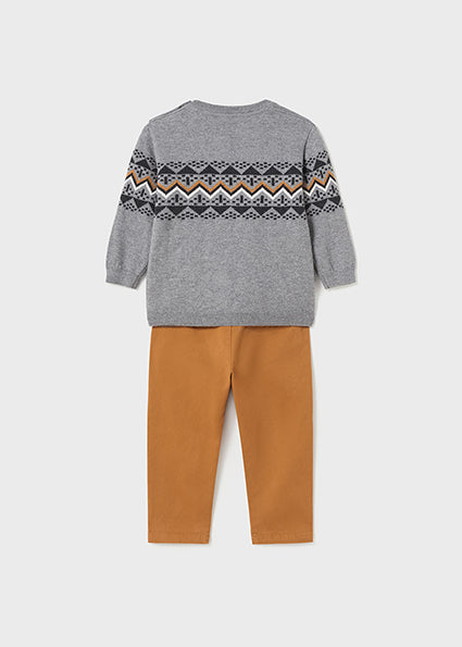 Baby Two-Piece Sweater & Pants | Peanut **FINAL SALE**