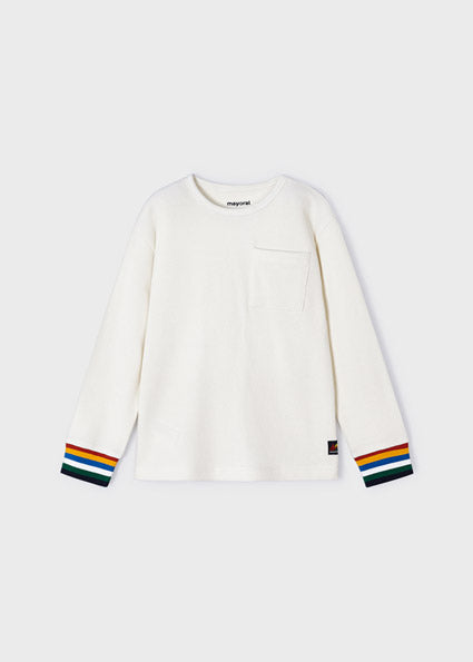 Long Sleeve Waffle Knit T-Shirt | Glacier