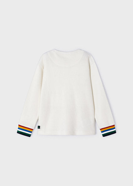 Long Sleeve Waffle Knit T-Shirt | Glacier