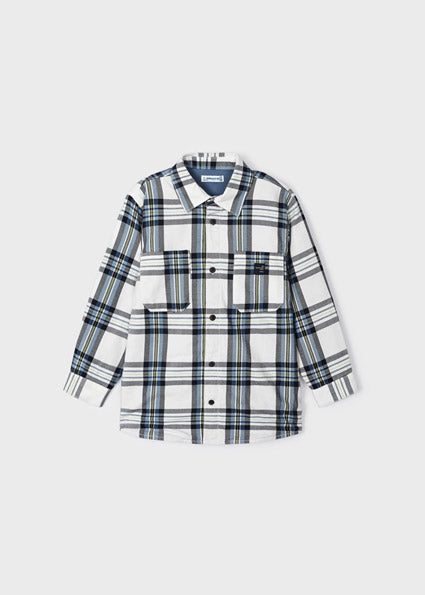 Boys Plaid Overshirt | Blue White