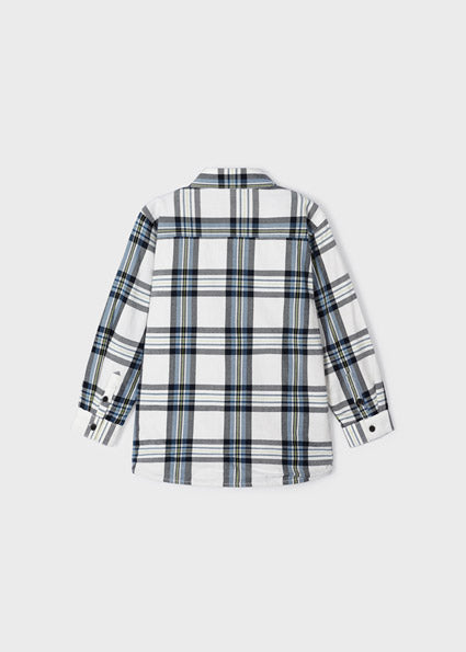 Boys Plaid Overshirt | Blue White