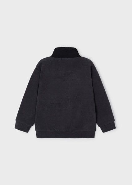 Boy's Fleece Quarter-Zip Pullover | Charcoal