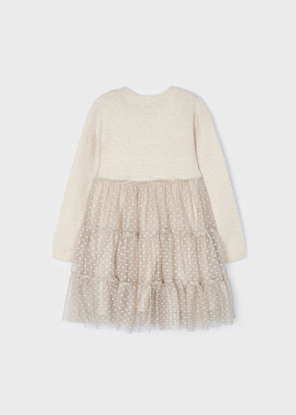 Girls Tulle Knit Dress | Ginger