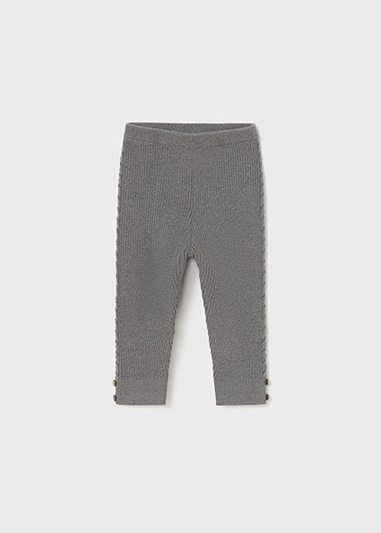 Baby Ribbed Knit Leggings | Charcoal