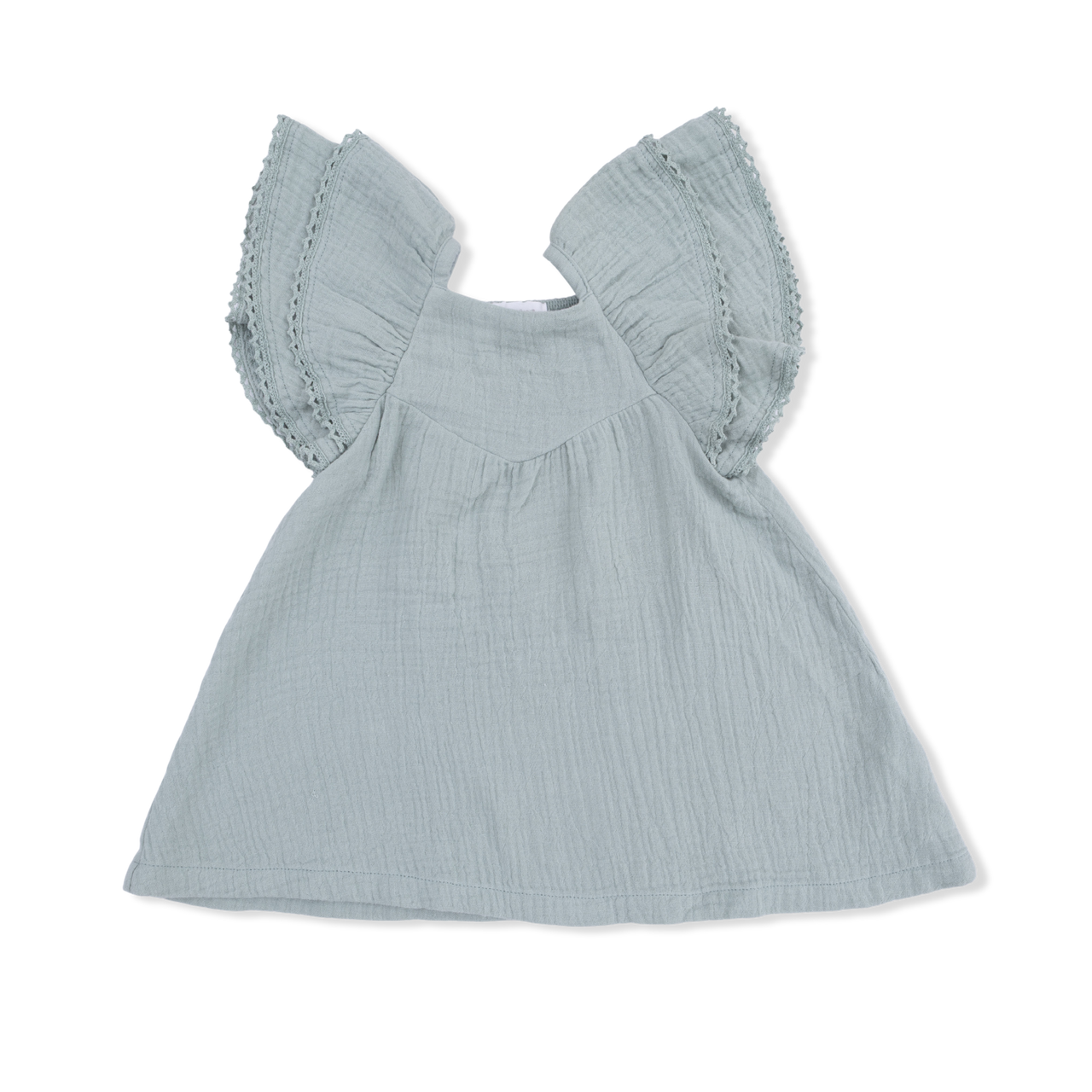 V-Neck Dress and Bloomer | Solid Muslin Jadeite