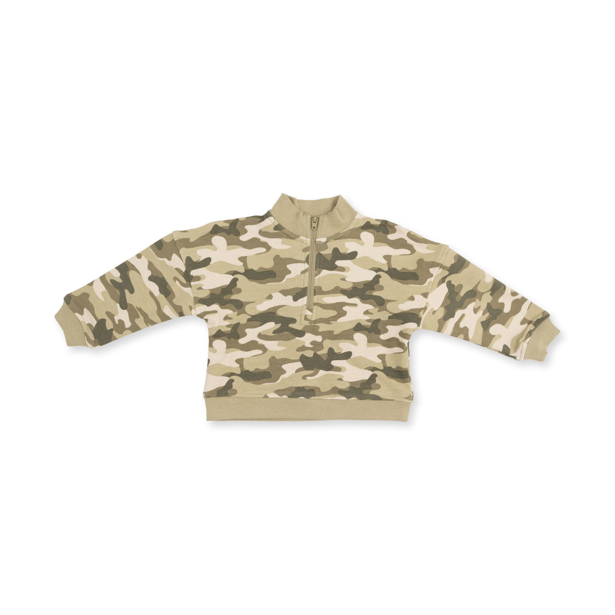 Half Zip Sweatshirt | Camo Frency Terry
