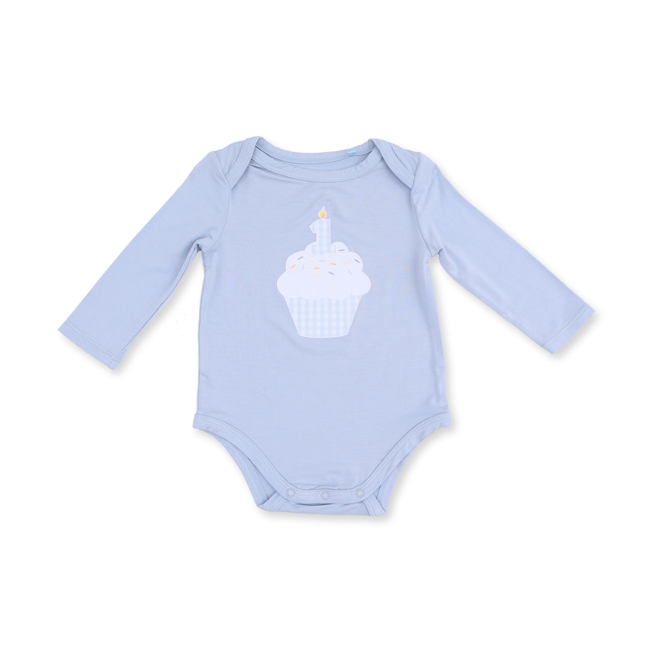 Long Sleeve Bodysuit | Blue First Birthday
