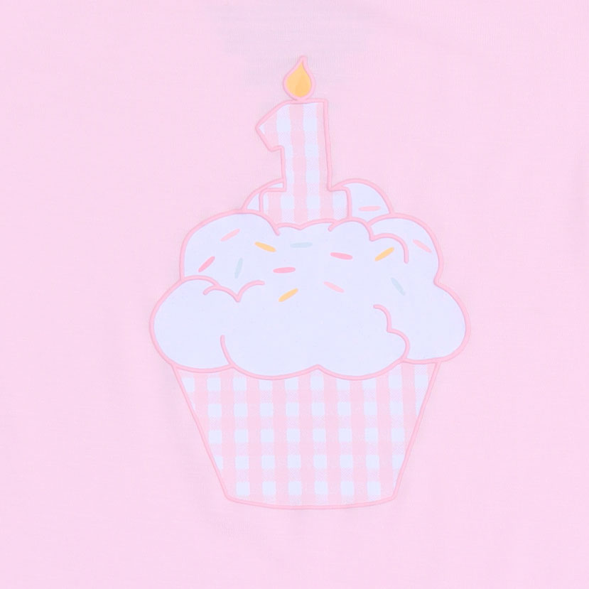 Long Sleeve Bodysuit | Pink First Birthday
