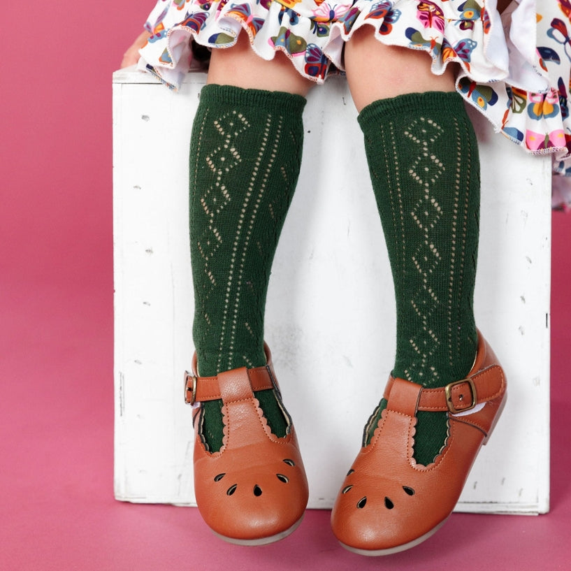Scalloped Knee High Socks