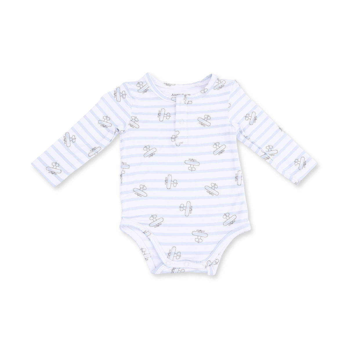 Long Sleeve Bodysuit | Airplane Stripe
