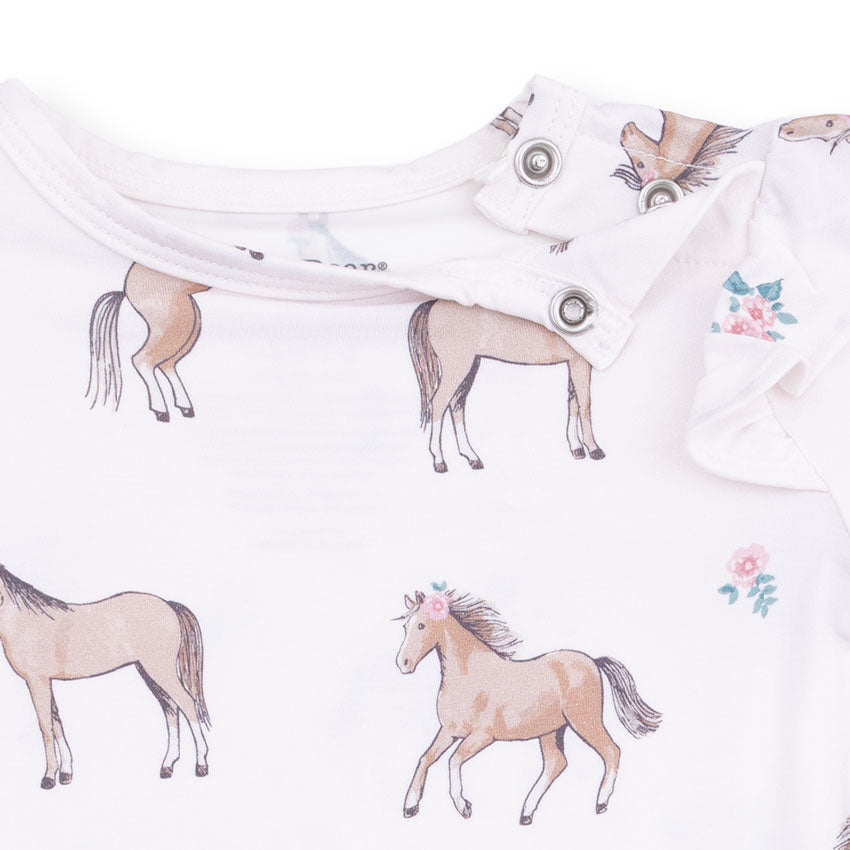 Ruffle Sleeve Bodysuit | I Love Horses