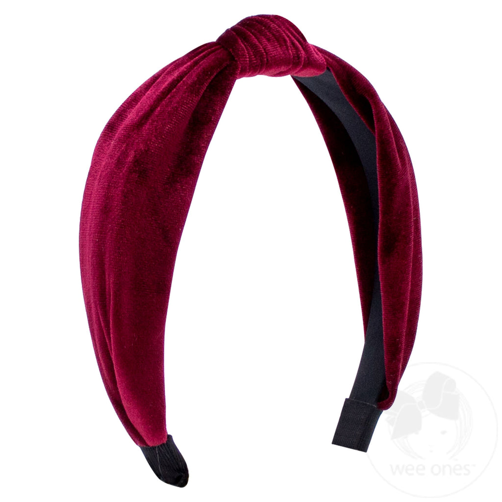 Velvet Wrapped Headband with Knot