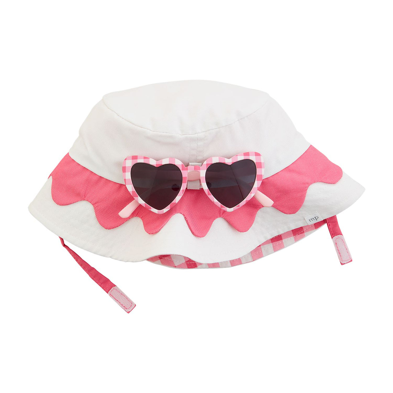 Girl Pink or White Hat and Sunglasses Set