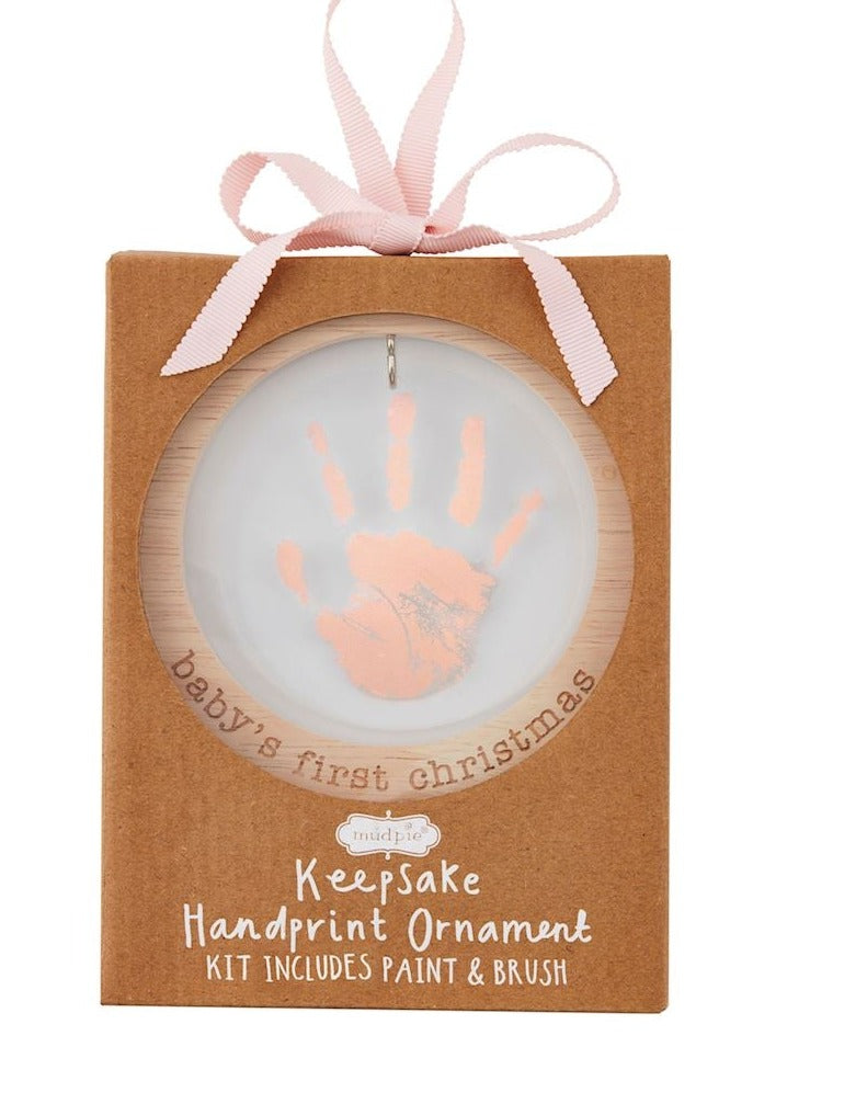 Baby's First Handprint Ornament Kit | Pink