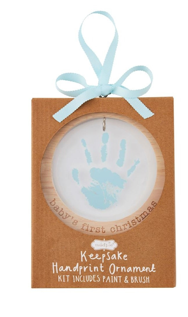 Baby's First Handprint Ornament Kit | Blue