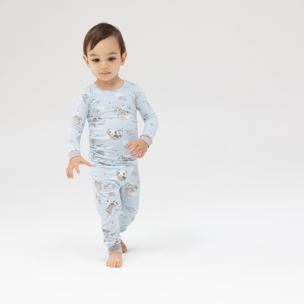 Long Sleeve Loungewear Set | I Love You to the Moon Cows