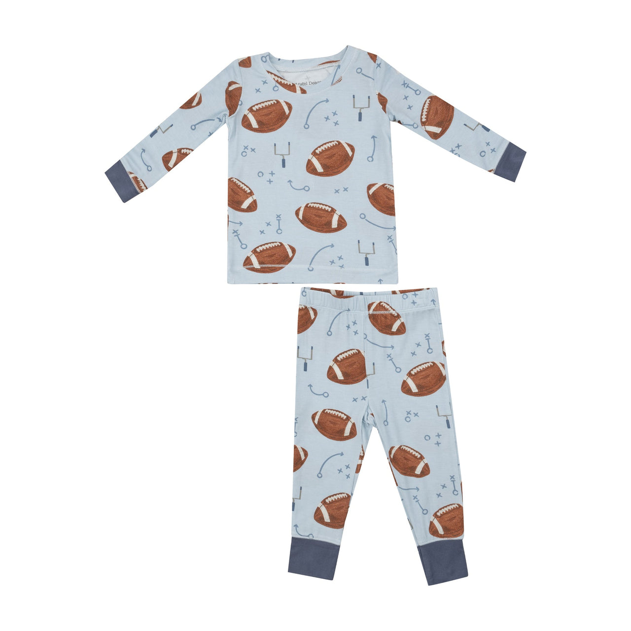 Long Sleeve Loungewear Set | Footballs Blue